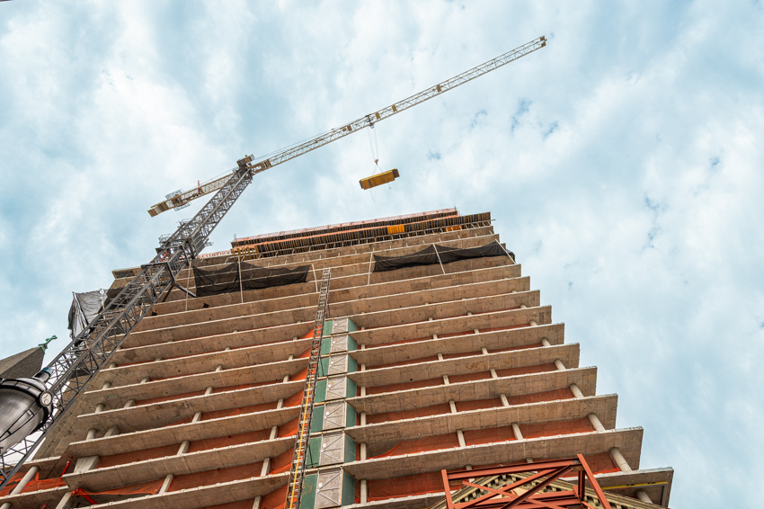 The Lucy Tops Out in Jersey City: 444 Apartments Near PATH With Historic Church Features