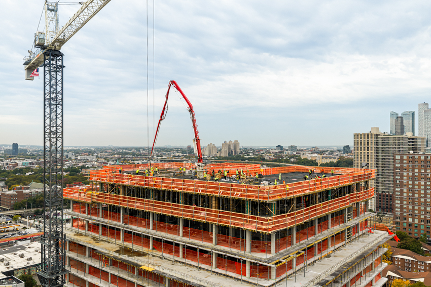 THE LUCY,  A NEW LUXURY RESIDENTIAL TOWER, TOPS OUT IN JERSEY CITY